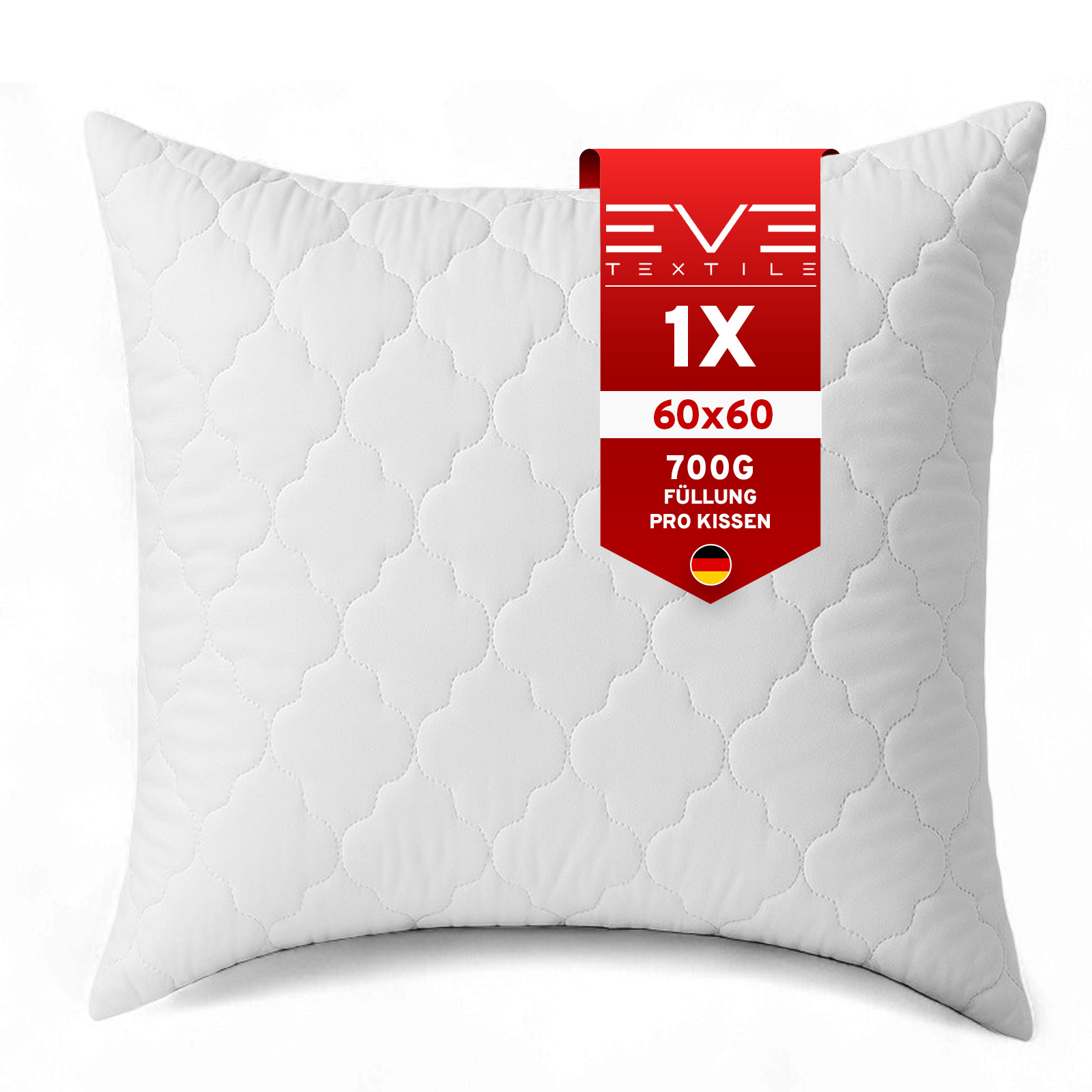 Eve Textile® Diamond-Plus Kopfkissen 60x60 cm 