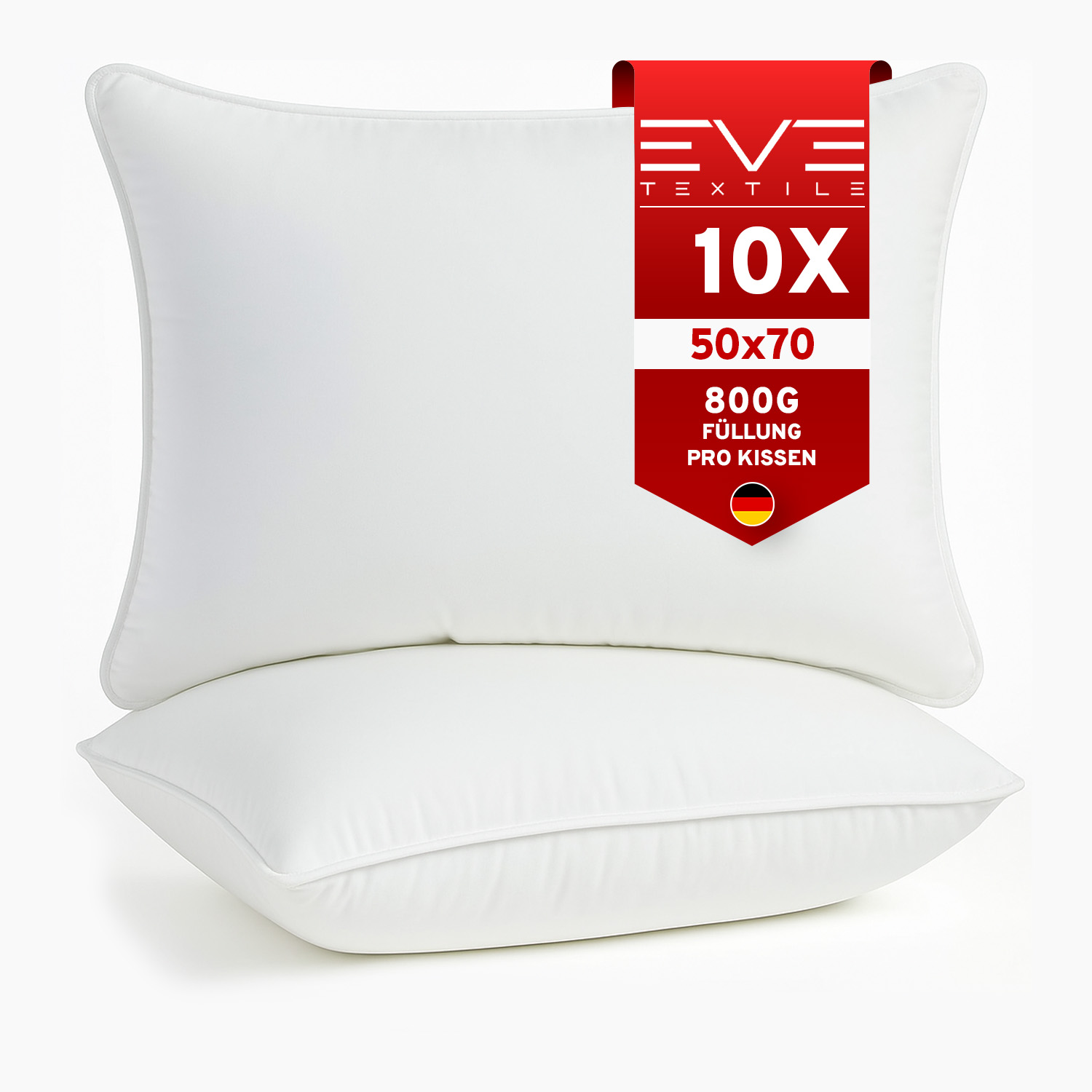 Eve Textile® Füll- und Innenkissen 10er Set 50x70 cm